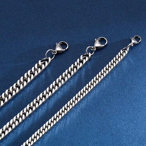 Wholesales 7mm Chunky Cuban Chain Bracelet For Men & Women Stainless Steel 16-24cm Link Chain Bracelets Jewellry 2021