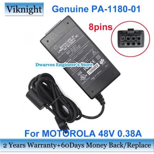 Genuine PA-1180-01 For Motorola Power Adapter Charger 48V 0.38A Laptop Power Supply 8pins