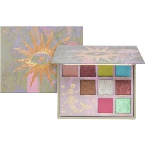 CYGirlcult Eye Shadow Plate Nine-Color Earth Color Matte Vintage Shimmering Powder Shimmer Sequins Free Shipping