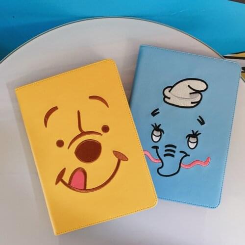 Suitable for iPad Air1/2 /pro 9.7/2017 9.7/2018 9.7/mini12345/10.2/10.5 Universal Embroidered Animal Cartoon iPad Cover