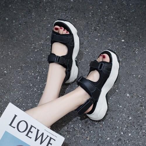 Sexy Open-toed Women Sport Sandals Wedge Hollow Out Women Sandals Outdoor Cool Platform Shoes Women Beach Summer Shoes PM-31