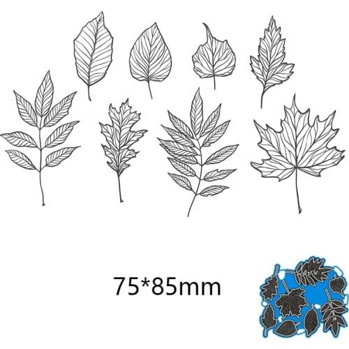 Metal steel Dies Cutting die cut DIY Decorative Embossing Scrapbooking tree 9Pcs Leaves flower Craft Stamps card Stencil