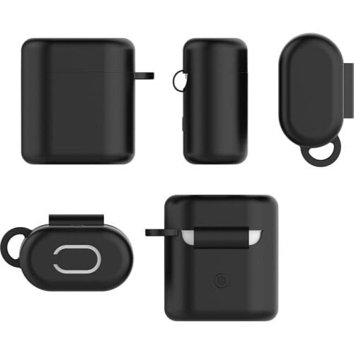 Silicone Case for Huawei Freebuds 2 / Honor Flypods pro Wireless Bluetooth Earphones Shockproof Protective Cover with Carabiner