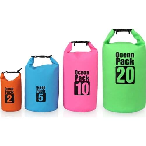 PVC 2L 5L 10L 20L Outdoor Diving Compression Storage Waterproof Bag Dry Bag For Man Women Swimming Rafting Kayak