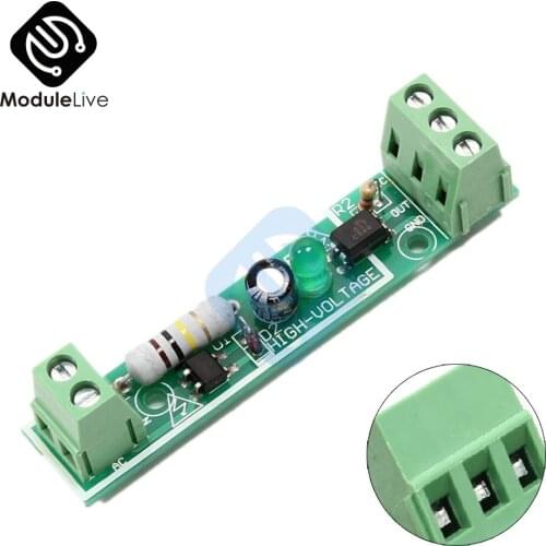 1-Bit 1 Channel AC 220V Optocoupler Isolation Module Voltage Board Adaptive 3-5V For PLC Isolamento Fotoaccoppiatore Module