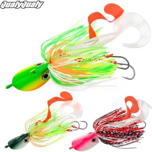 1 piece Fishing Bass Jig 40g 60g 80g Jig Head Fishing Jigs Skirt Fishing Lure Buzzbait For Bass Fishing