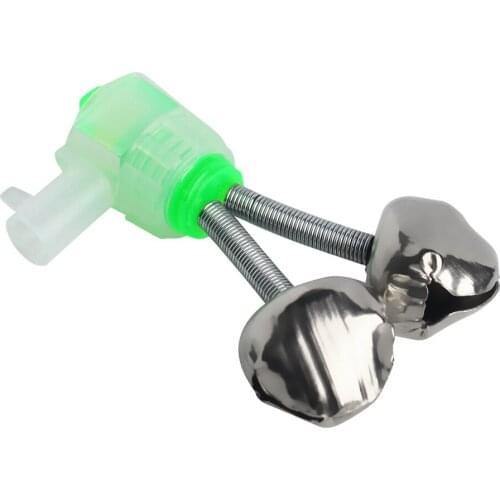 10Pcs/Set Twin Spiral Bells Fishing Bite Alarms Fishing Rod Bell Rod Outdoor Night Carp Fishing Rod Tip Clips Tool Accessories