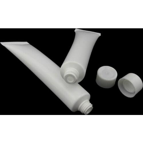 100pcs wholesale 30 ml white color soft tube with white screw cap , empty 1 ounce BB Cream and Eye Cream cream plastic tube