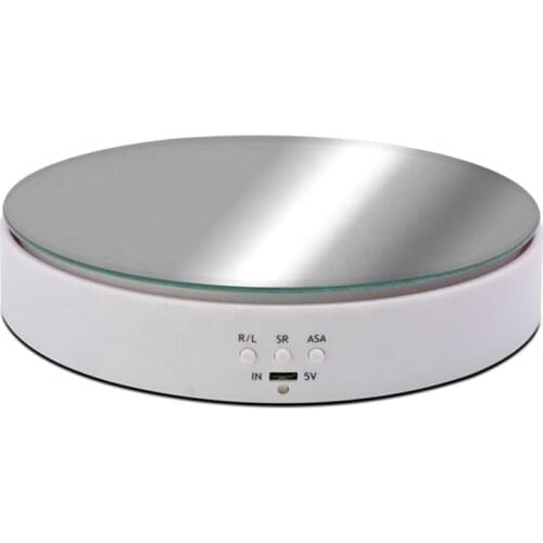 19.5cm electric rotating display disk can be stored for USB power supply