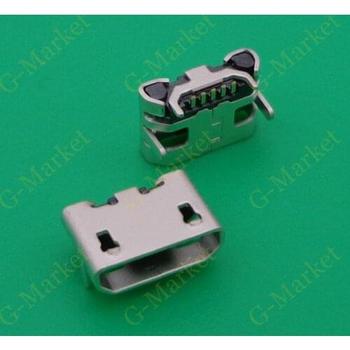 20PCS Micro USB Data Type B Female 4Legs 5Pin SMT SMD Socket DIP Soldering Connector Jack Plug Flat mouth hot sales