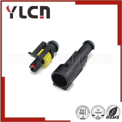 3 Sets Kits One Pin Way Super seal Waterproof Automotive Male/Female Connector Plugs 282079-1 282103-1 Shipping Fast
