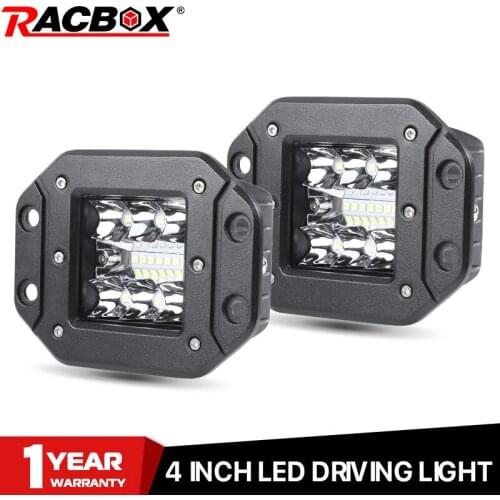 4 Inch 39W Fog Light LED Pods Flush Mount DC 9-32V White 6000K LED Work Light Driving Lamp for ATV UTV SUV MPV UAZ OffRoad