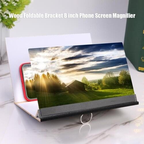 8 inch Mobile Phone Screen Magnifier 3D Enlarger Magnifying Video Amplifier Projector Foldable Bracket Desktop Holder Stand