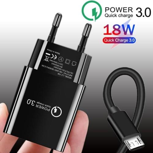 Quick Charge phone Charger For Samsung Galaxy a51 a71 5g a31 a11 a41 m51 m31 a21s a91 A81 QC 3.0 USB Charger Micro Type C Cable