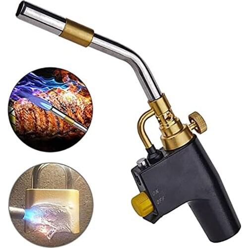 MAPP Gas Welding Torch Propane Lighter Flame Thrower Metal Soldering Tool Quick Fire Welding Gas Burner Flame Gun For Welding