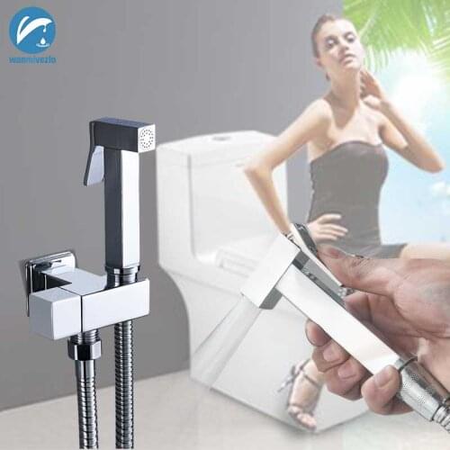 Chrome Bidet Shower Faucet Solid Brass Bidet Faucet Muslim Ducha Higienica Single Cold Water Mixer Tap Toilet Faucets