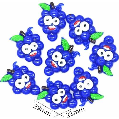 10PCS 29mmX21mm Mr.Grape Resin Cabochon|Crazy Fruit Party Decoration miniatures| Summer Fruit Party Flatback Deco