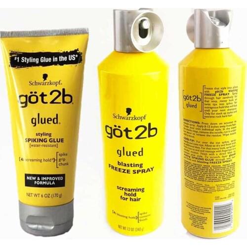 Got 2b glued spray got2b freeze spray 12oz hair glue for lace wig glue Got2b Hair Gel for human hair styling got2b spray glued