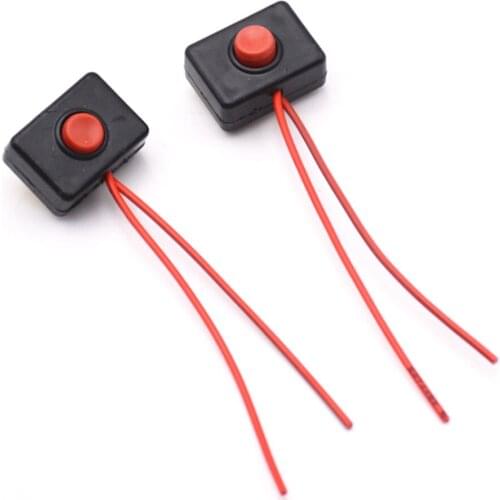 HOT-DC 12V2A Adhesive base push button momentarily action wired switch for automobiles