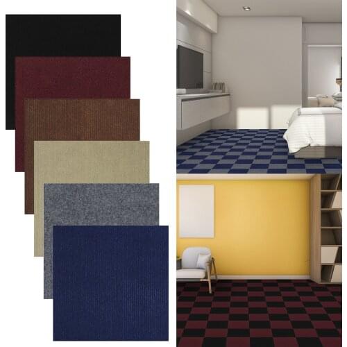 30X30cm DIY Splice Carpet Non-slip Glue-free Living Room Bedroom Self-adhesive Mat Plush Soft Baby Playmat Jigsaw Carpet