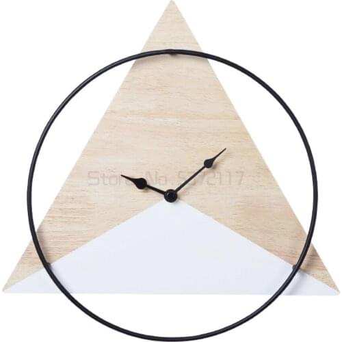 Creative wall clock simple household clock fashion living room personalized wooden clock art atmosphere wall clock