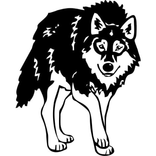 MIGNATIS - Carefully Walking Wolf Label Sticker Sticking Mural Art Decal For Car Window Loptop Decoration Vinyl Stickers Waterpr