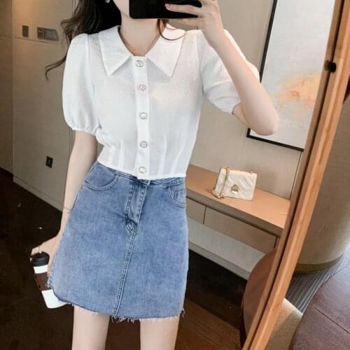 Fashion Women Tops and Blouses 2021 Chiffon Blouse Shirt Short Sleeve Shirts Blouse Women Blusa Feminina