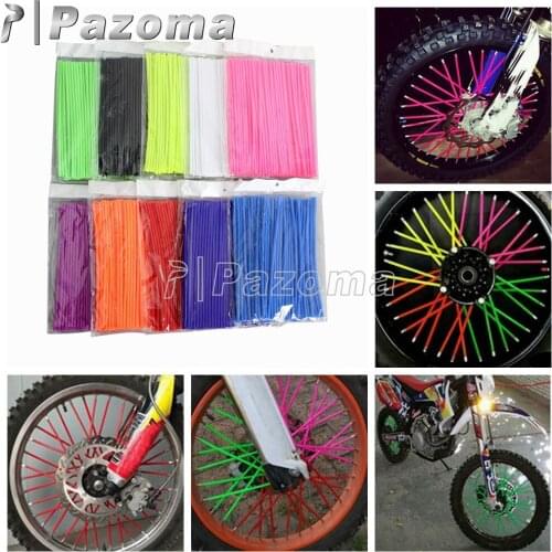Racing Motocross Wheel Rim Spoke Wrap Tubes Cover for Honda Suzuki Yamaha Kawasaki Ducati BMW Motorcycle Wheel Spoke Wraps