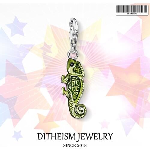 Chameleon Charms Pendant,2018 Jewelry 925 Sterling Silver Trendy Gift For Men Boy Women Girls Fit Bracelet Necklace Bag