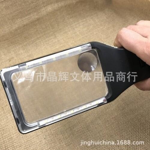 Factory Direct Rectangular Square Mirror Oversized Handheld Reading Magnifying Glass Mg84026 3X magnification eyeglasses