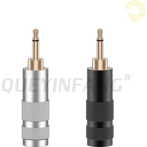 QUEYINFANG 2.5mm Wire Connector MONO Audio Plug 2-Pole Gold-plated Earphone Adapter 2.5mm 2 Poles Mono Male Plug