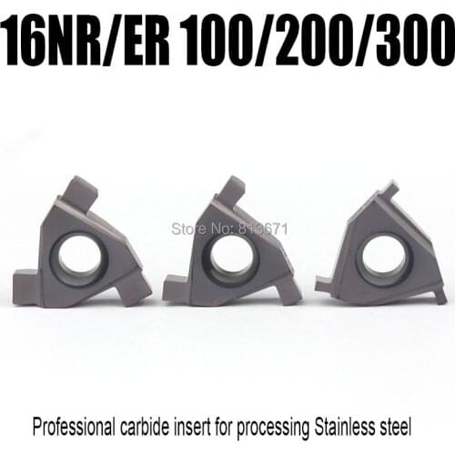 16NR 16ER 100 200 300-PM Shallow Grooving Cutter CNC Lathe turning Cutting Tools for stainless steel Triangle Carbide Inserts