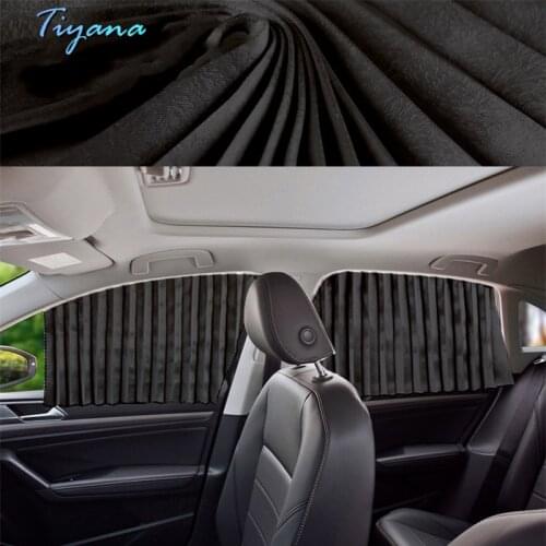 Car Curtain Gold Simulation Silk Fabric Sunshade Curtain Car Supplies Shading Magnet Side Window Protection Sun Protection 55