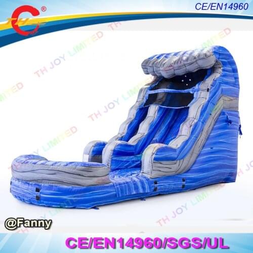 WATERSLIDE LAGUNA WAVES giant inflatable water slide with pool for adults kids inflatable water park toy wet slide