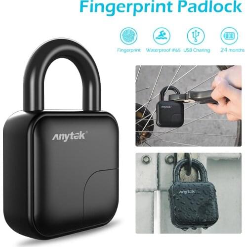 L3 Smart Keyless Fingerprint Lock USB Rechargeable Electronic Anti-Theft Security Padlock IP65 Waterproof Door Luggage Case Lock