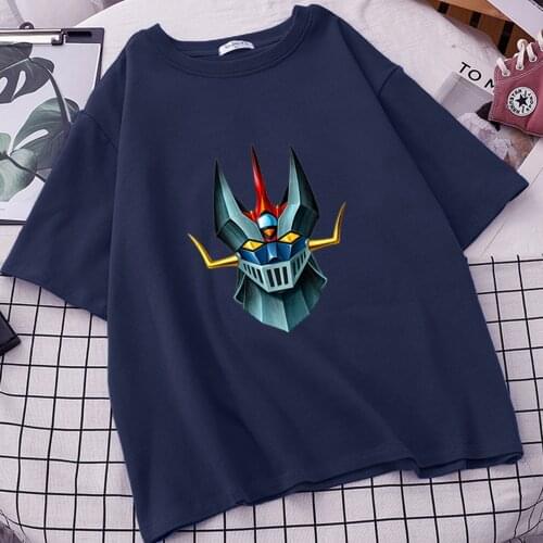 Women Anime Mazinger Z Tshirts Harajuku Brands T-shirts Mujer High Quality Oversized Design T Shirts Short Sleeve Tee Camisetas