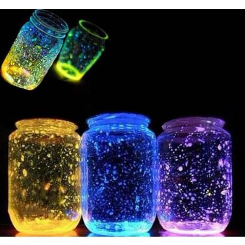1 Bag Colorful Fluorescent Super luminous Particles Glow Pigment Bright Glow Sand Glow in the Dark Sand