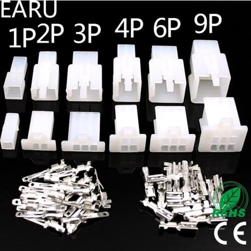 10set/lot 2.8mm 2/3/4/6/9 pin Automotive 2.8 Electrical wire Connector Male Female cable terminal plug Kits Motorcycle ebike car