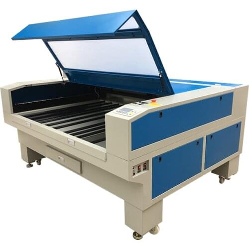 1610 Double head Co2 Laser Engraving And Cut Machine with AWC708C Controller , 100w 130w EFR Laser Tube Cut Colth Textile