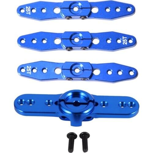 2 Set RC Car Part: 1 Set Aluminum Steering Servo Horn Arm 25T & 1 Set 15T Servo Horn 15 Tooth Steering Servo Arm