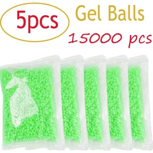 5Bags/1.5w pcs 7-8mm Glow In the Dark Tracer Gel Ball Blue Outdoor Equipment