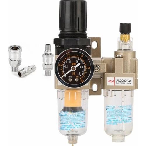 AC2010-02 150Psi Manual Drainage Supply Air Pump Compressor Oil Filter Regulator Pneumatic Water Separator
