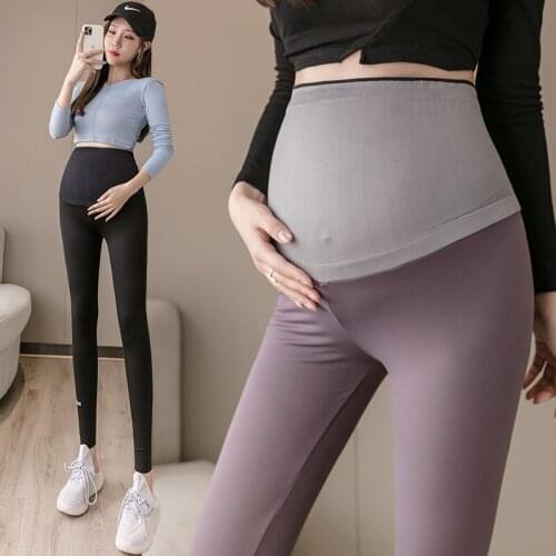 Pregnant womens Seamless pants Summer autumn belly lift No trace thin yoga Sport Trouser Maternity Printed leggings