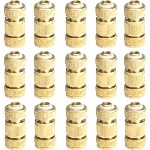 Brass 1/2'' 3/4'' Thread Faucet Quick Connectors Garden Irrigatior Nipple Adaptor 1/2" Hose Water Gun Washing Machine Fittings