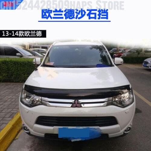 For Mitsubishi Outlander 2013 2014 ABS Plastic Sand Block Guard Deflectors Front Lip Gravel Block Sticker Cover Car Styling