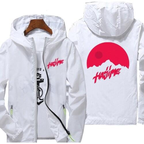 Hajime Miyagi Andy Jacket women Autumn reflective zipper Windbreaker waterproof Jackets men street Hooded thin Coats Male