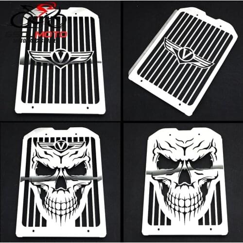 Chrome Steel Radiator Cover Grill Guard Tank Cooler Cap For Kawasaki Vulcan VN1500 VN1600 Mean Streak 2002 - 2008 VN 1500 1600