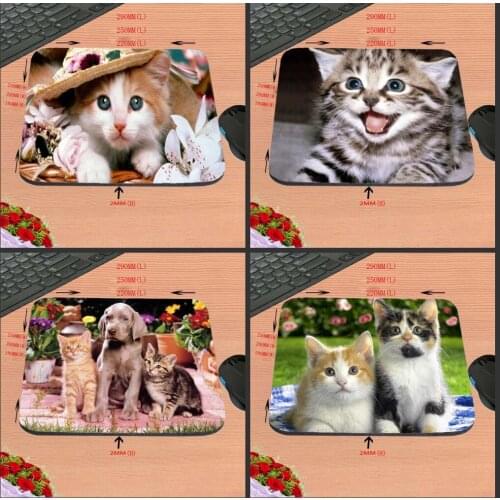 Cats And Dogs Are Friends DIY Custom,High-Definition Computer Mouse Pad, Non-Slip Rubber Rectangle Decorate Your Desk, As A