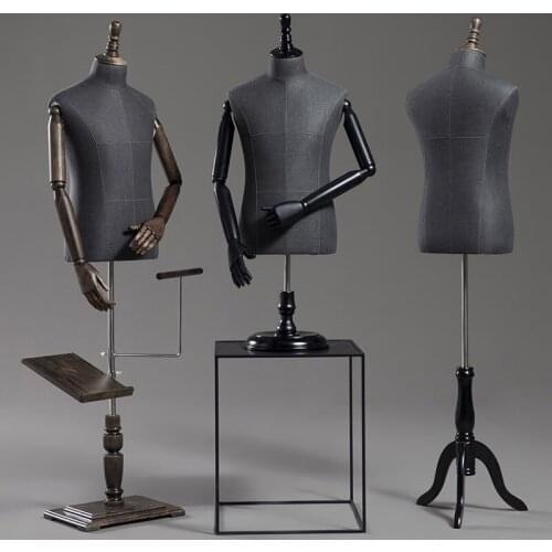 Model Props Mens Suit Platform Mannequin Window Display Stand Half Cloth Dummy Model Stand