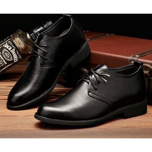 Elevator Shoes For Men Oxford Mens Formal Shoes Genuine Leather Italian Business Shoes Zapato Vestir Hombre Klasik Ayakkabı